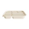 200-Set Biodegradable Corn Starch 5-Compartment Meal Prep Containers with Lids