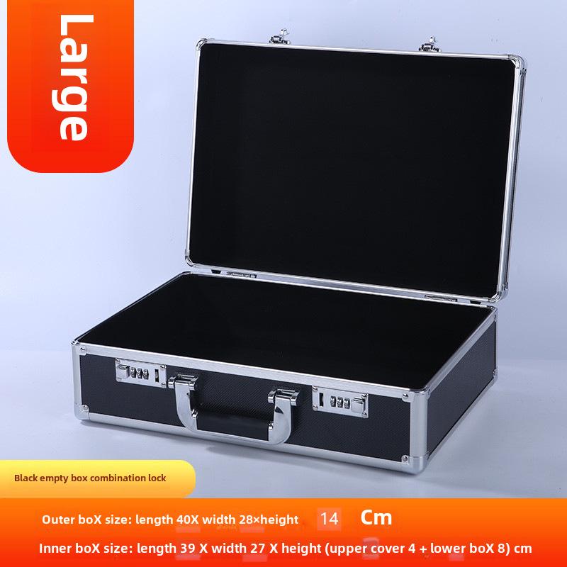 Cutie de scule portabilă din aliaj de aluminiu cu încuietoare pentru depozitarea feroneriei, documentelor și numerarului