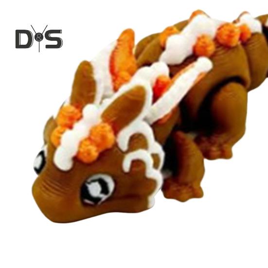 Kleines mysteriöses Drachenei. 3D-gedrucktes Drachenornament. Kräftige Farbe. Realistisch aussehendes Osterei mit voll beweglichem Drachen.