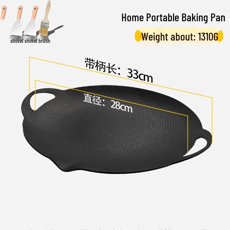 

Outdoor 28cm Hammered Iron Griddle Set