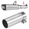 Aramox Exhaust Middle Link Pipe, Motorcycle Exhaust Pipe Exhaust Muffler