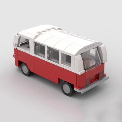 Building Block Compatible Retro Classic Volkswagen T1 Building Block Small Particles Retro Creative Toy Gift Assembly