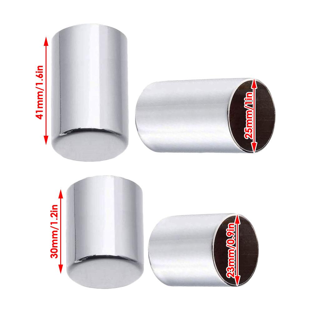 4Pcs Motorrad Docking Hardware Punkt Abdeckung Schwarz Chrom Für Harley Touring Electra Glide Road King Street Glide 2009-2024