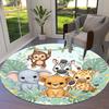 1PC Jungle Animals Non-Slip Floor Round Carpet, Office, Family, Bedroom, Large Area Rug Indoor Rugs, Vibrant Colors-Z0439