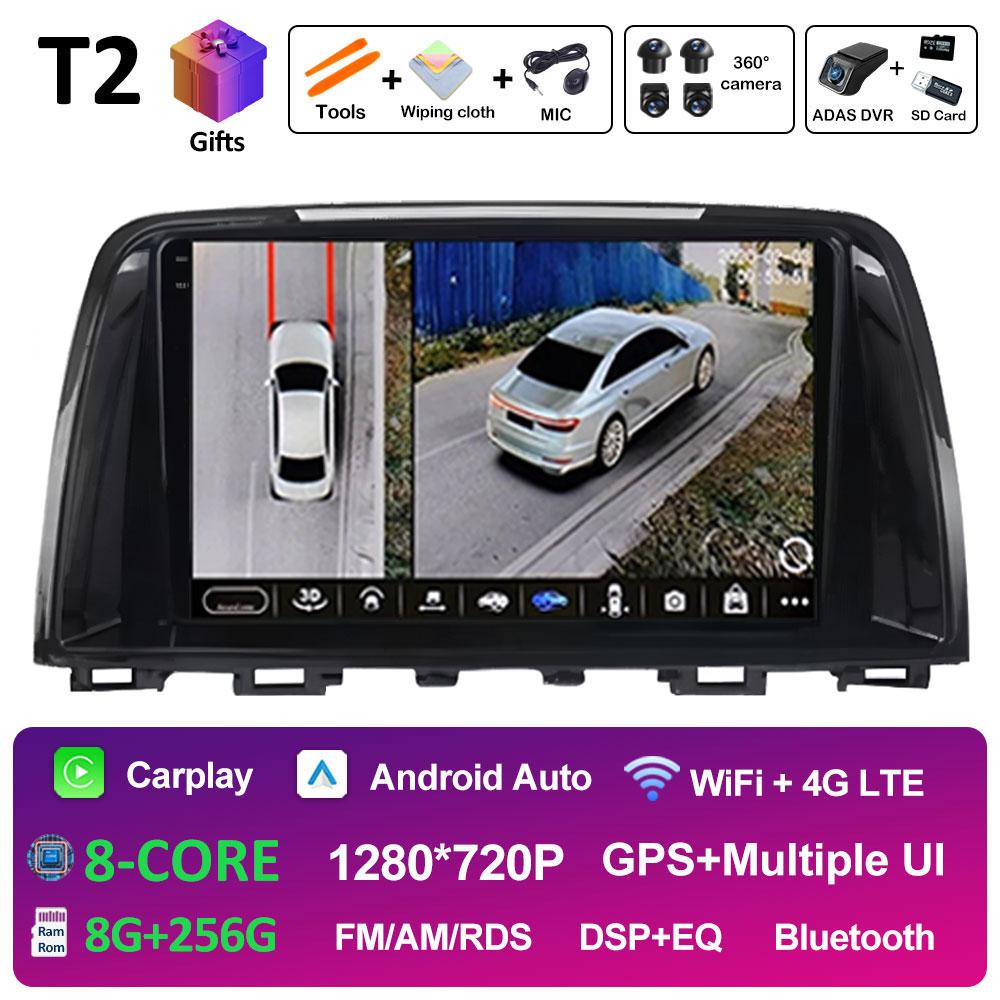 Android 14 DSP Stereo For Mazda 6 GJ Atenza 2012 2013 2014 2015 2016 2017 Navigation GPS Wireless Carplay Autoradio Touch Screen