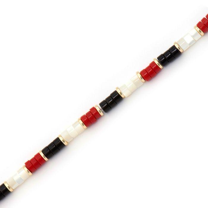 Bracelet - Luxenter - Siraba - Argent 925 - Or jaune 18k - Corail