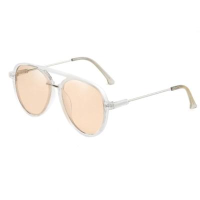 LOOKING4U LKS1339 Two-Bridge Sunglasses C1_TRANSPARENT