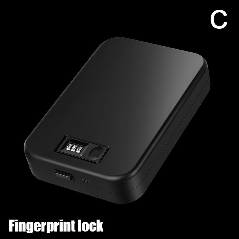 Biometrisk våpenskap for pistoler Fingeravtrykk pistolskap Lite tyverisikkert pistolskap Bærbart pengeskap med 3 siffer