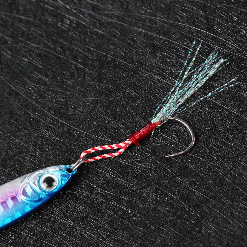 Minnow 10/15/20/30g Colorful Lead Casting Jig Bait Feather Metal Fishing Lures Spinning Baits