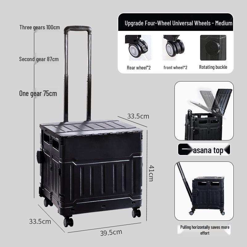Portable Folding Mini Shopping Cart for Home and Camping Use