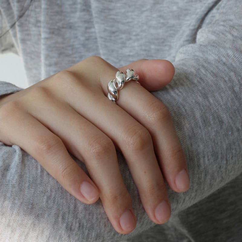 NORMALLEE [Silver 925] Croissant Open Ring