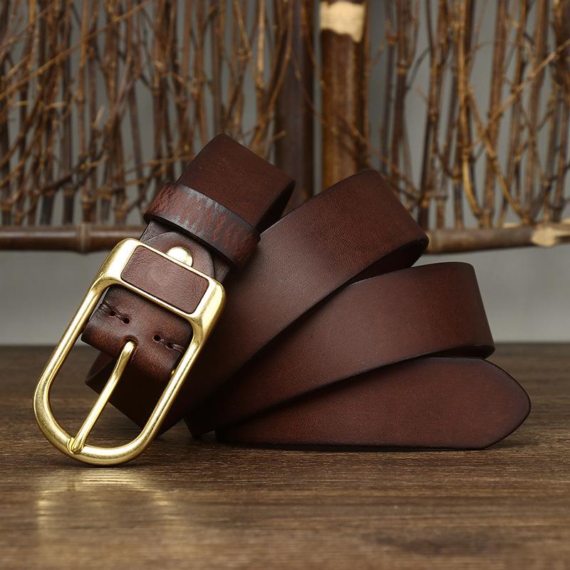 Ремень в стиле ретро, мужской кожаный ремень с пряжкой, мужской молодежный повседневный модный тренд, универсальный молодежный джинсовый ремень 100cm