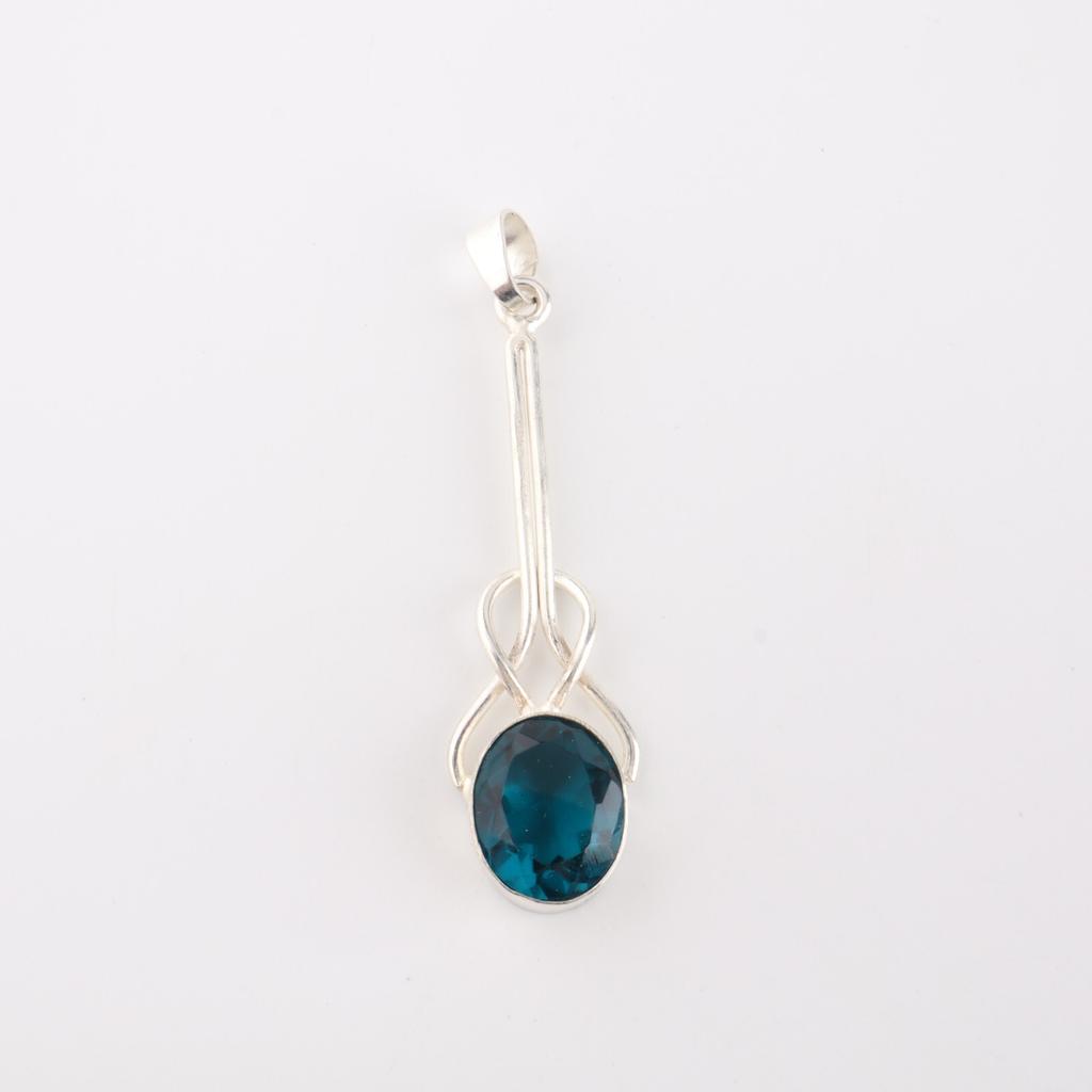 Apatit Ädelsten 925 Sterling Silver Smycken Handgjord Hänge 1,79" För Gåva PP-60-11