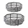 2Pcs Countertop Fruit Basket Vegetables Storage Rack Counter Large Capacity Container Metal Wire