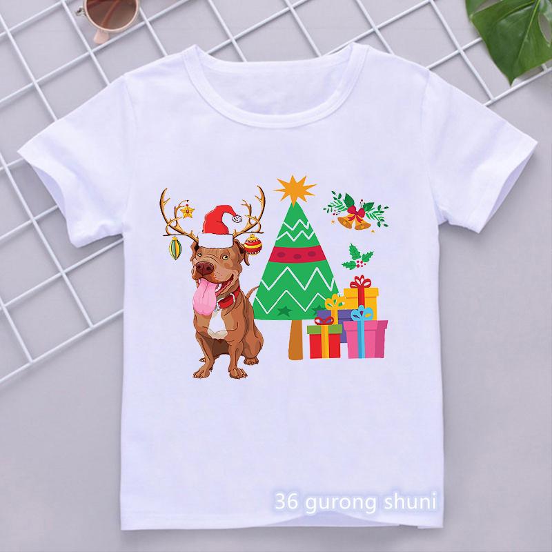 Fröhliche Weihnachten Weihnachtsmann Auto Grafikdruck T-Shirt Mädchen/Jungen Kinderkleidung Lustig Harajuku Kawaii Kinder Sommer Tops Shirt