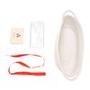 Small Woven Basket with Gift Bag Ribbons Cotton Rope Room Shelf Storage Basket for Living Room White 30x20x13cm