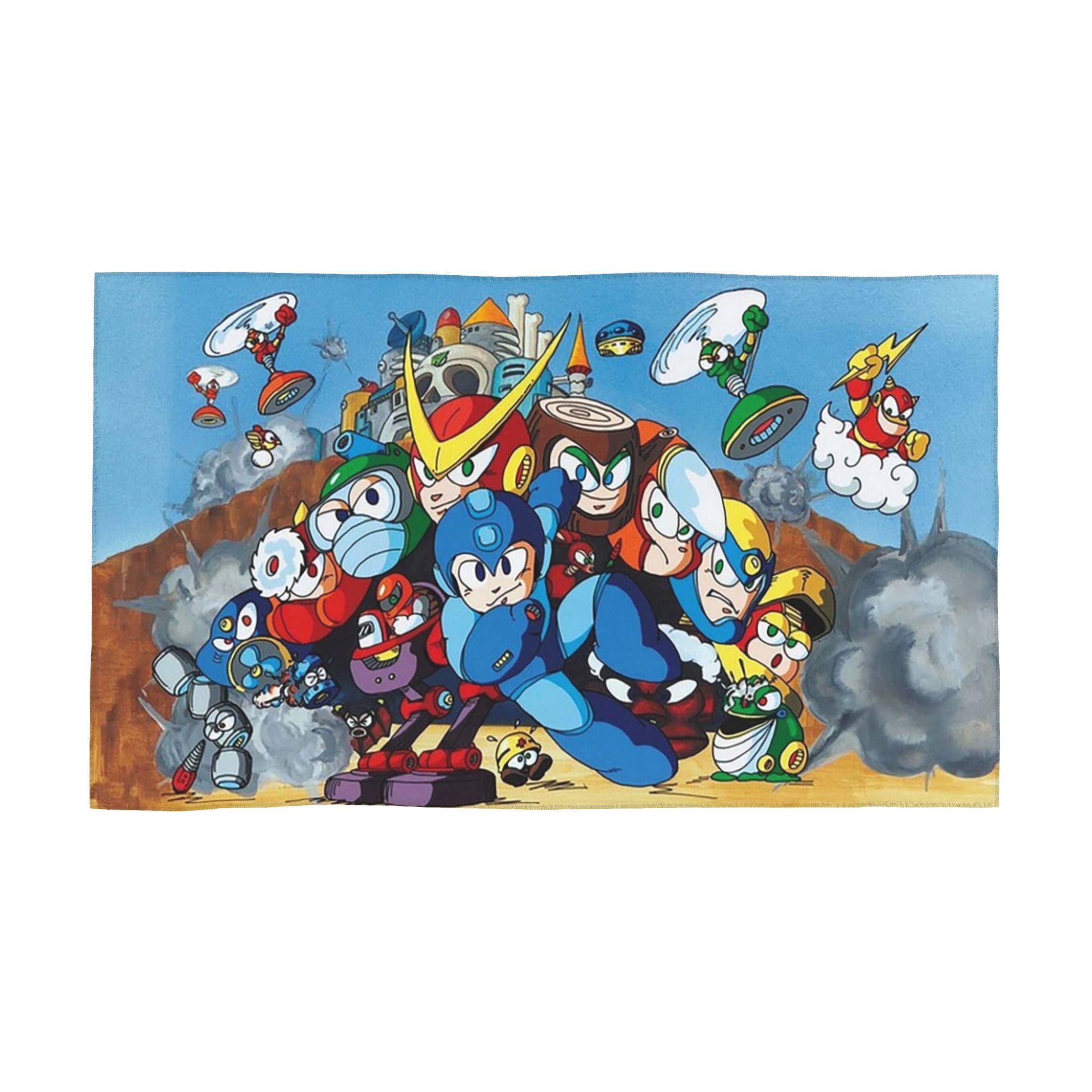 

Классический Megaman 2 Мягкое лицевое полотенце Быстросохнущее для бассейна и ванной Хлопковые полотенца Впитывающие W30*H60(CM)