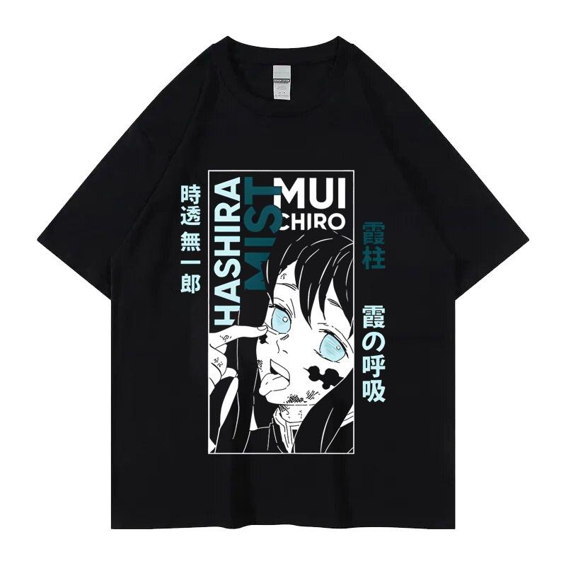 

Аниме Клинок Истребления Демонов Касуми Сибуитиро Периферийные Футболки Мужские и Женские Летние Одежды из Чистого Хлопка 4XL