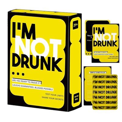 Ik ben NIET Dronken Feest Drinkspel Voor Spelavonden, Ik ben Niet Dronken Spel, Feest Drinkspellen, Drinkkaartspellen Voor Volwassenen, Leuk Spel Voor Spelavonden