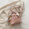 Vintage Water Bucket Bag For Women With Zipper Closure And Polyester Interior For Daily Use