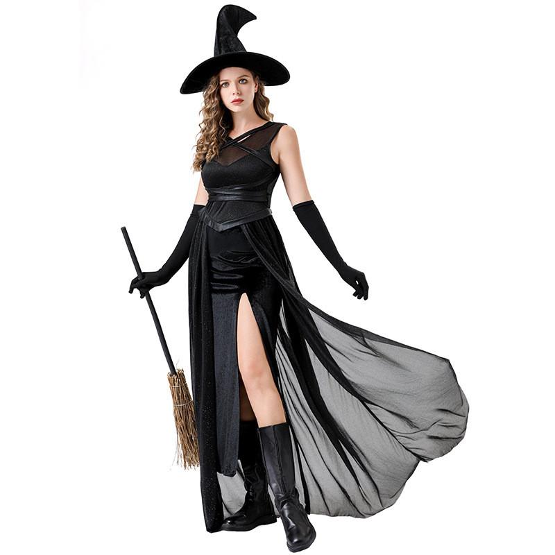 Halloween Wiccan Attire For Women With Stage Ready Polyester Fabric For Costume Party Night