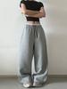 LKTM Unisex Grey Casual Wide-Leg Sweatpants