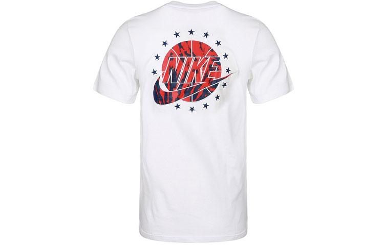 Nike T Shirts Men's White Crew Neck Moderate Straight Fit CV1084-100