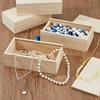 Rectangular Unfinished Wooden Gift Storage Box With Sliding Lid Blank Wooden Box Suitable One Rectangular Pull-out Wooden Box