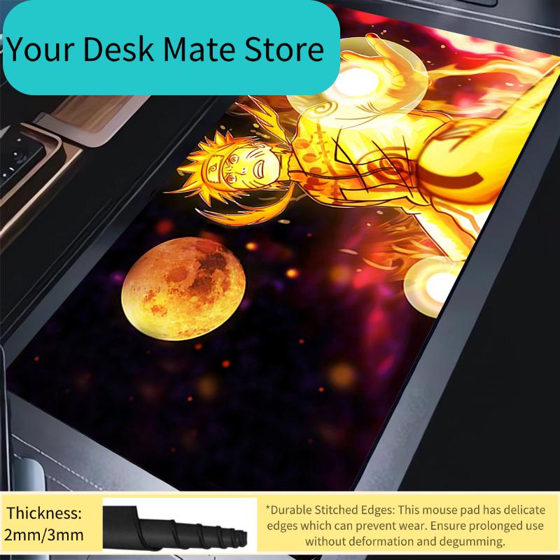 Mouse Pad Japan Anime HD Print Mousepad Laptop Naruto Uzumaki Gaming Keyboard Pad PC Black And White Gamer Cool Desk Mouse Mat