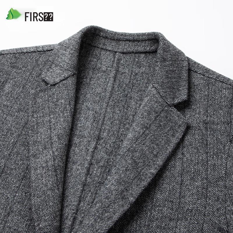 Shanshan Men's Wool Blend Double-Faced Suit Jacket