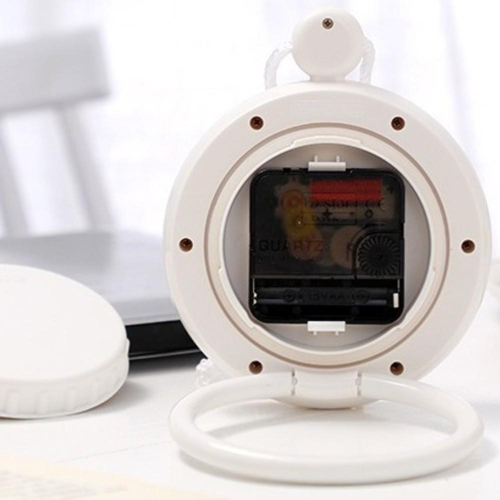 Silent Movement Bathroom Clock Plastic Wall Mounted Clock Unique Hanging Watch Bedroom
