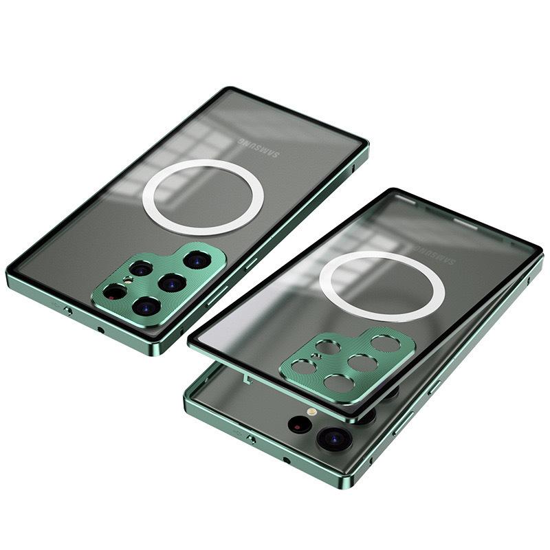 Suitable for Samsung S25ULTRA Buckle Mobile Phone Case S24PLUS Metal Single Sided Magnetic Eye Protection Cover