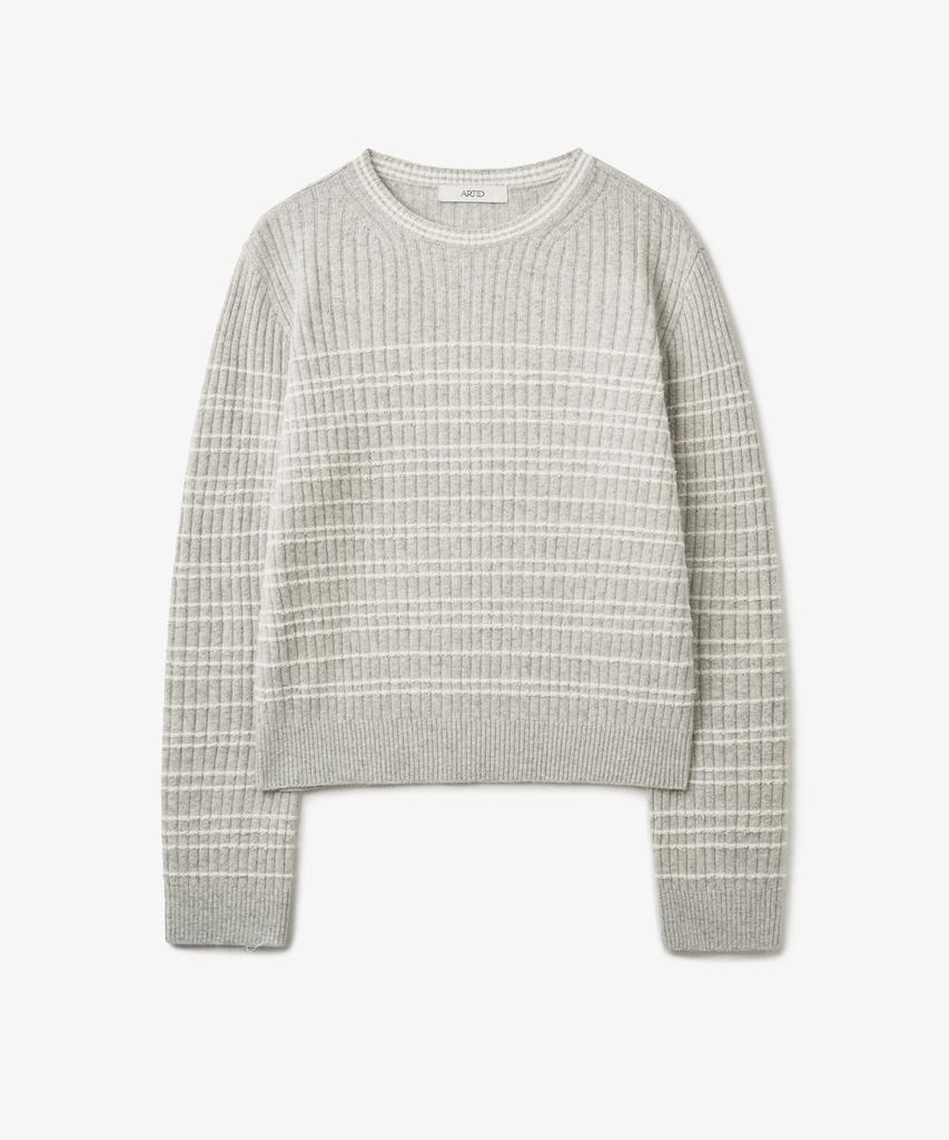 ARTID Raccoon Texture Round Knit_Melange Grey