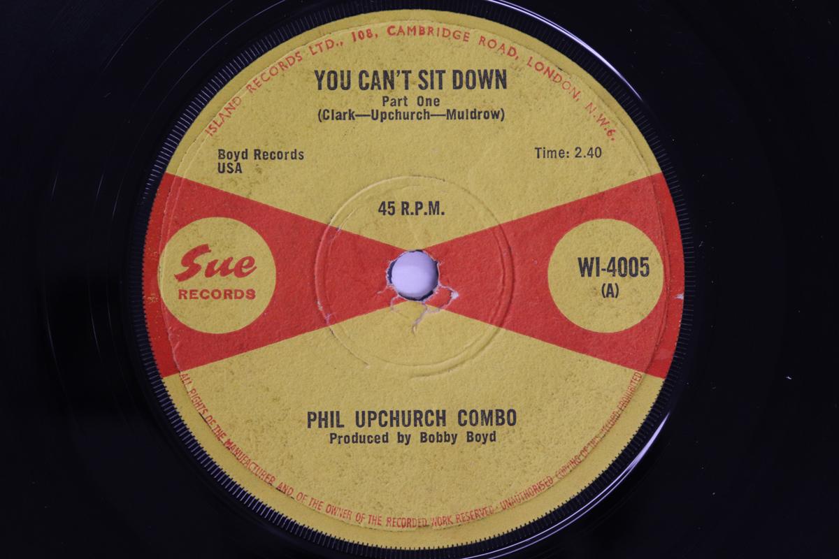 

7-дюймовая пластинка PHIL UPCHURCH COMBO - You Can t Sit Down WI4005 Sue Records 1966 UK Соул/Фанк Б/У