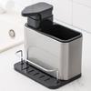 3 in 1 Cucina Acciaio Inossidabile Stoviglie Dispenser Sapone Porta Spugna Organizzatore Lavello Griglia Drenante Per Lavelli da Cucina