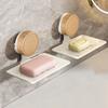 1/2pcs Punch-free Self-draining Soap Box Suction Cup Sponge Container Shower Soap Holder  Household