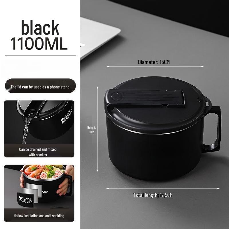 ZISIZ Instant Noodle Bowl with Lid