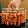 1 PC Stainless Steel Vertical Grill Rack with 12/24/36/48 Skewers for Kitchen And Outdoor BBQ Perfect for Grilling Meat And Vegetables