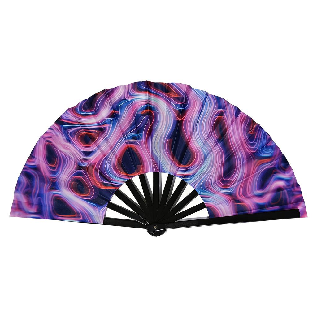 Chinese Style Folding Fan With Plastic Frame For Dance Performances And Gifts