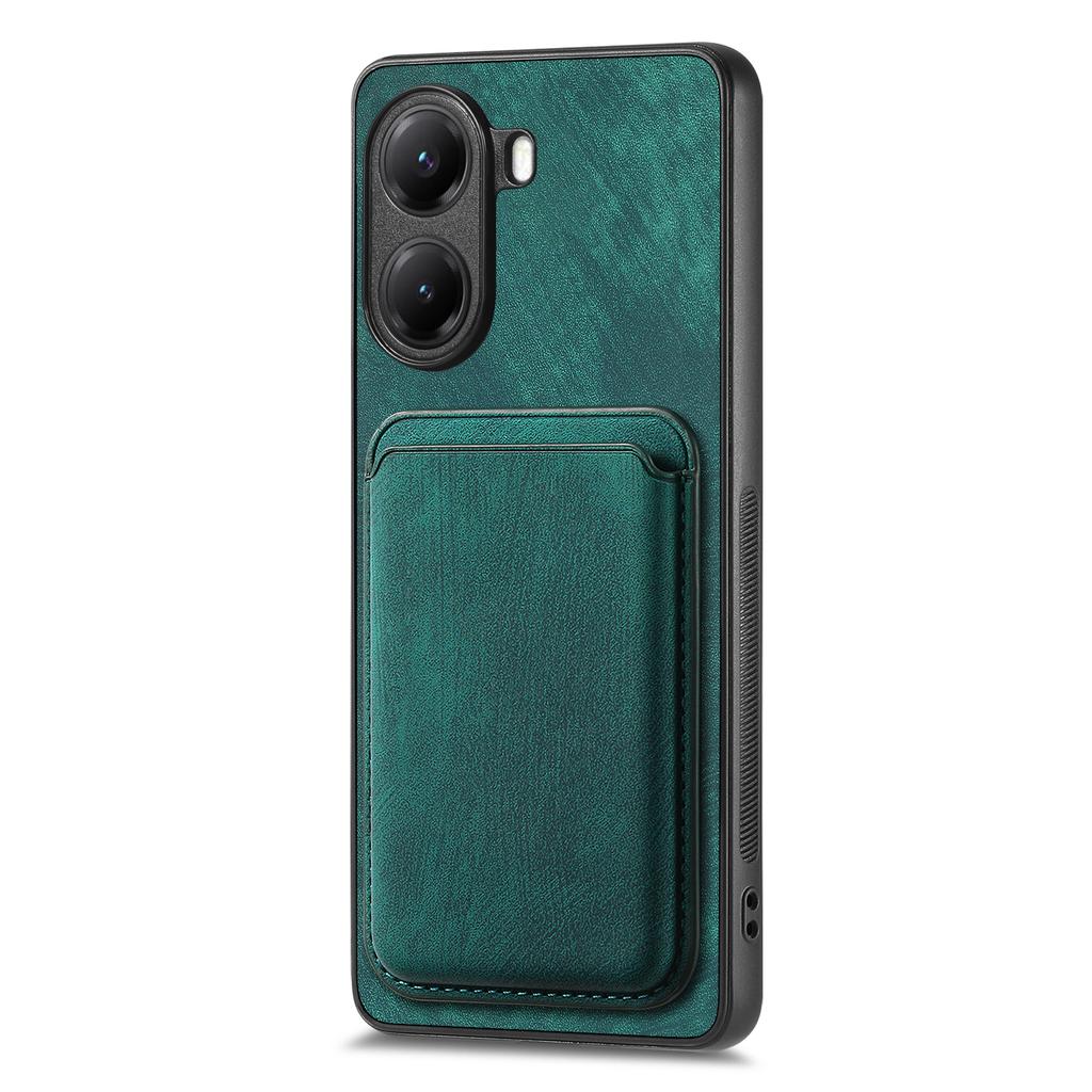 For Xiaomi Redmi Turbo 4 5G Case Compatible with MagSafe Leather Back Cover with Detachable Card Holder