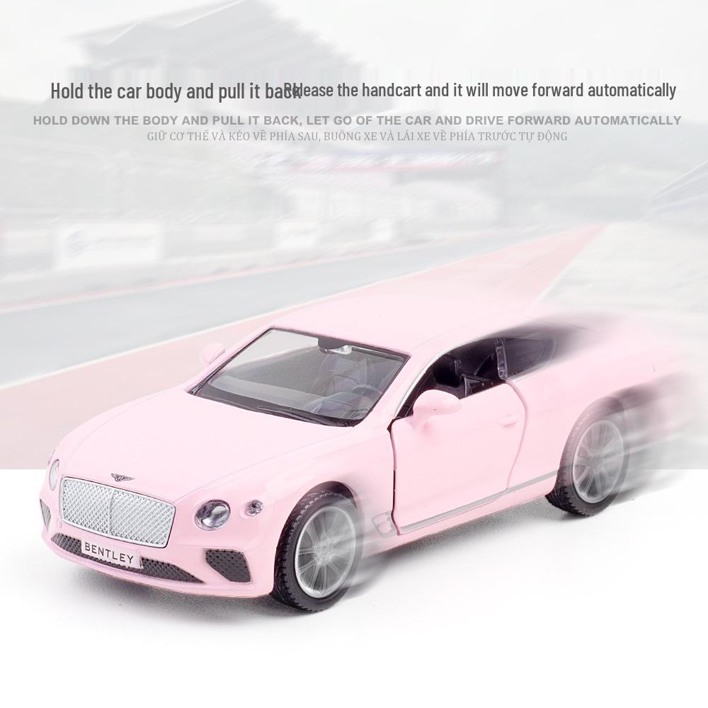 1:36 Pink Alloy Sports Car Model - Children's Toy Ornament