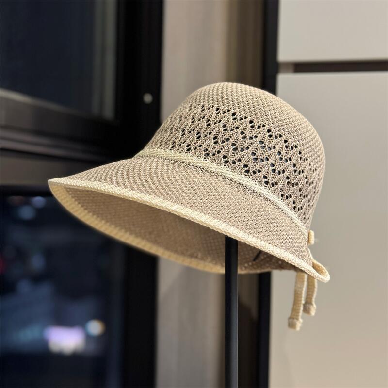 New casual face-covering fisherman hat for women, summer sun hat, versatile for outings, sun protection straw hat, thin and trendy