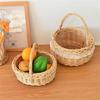 Fruit Bread Basket Breathable Rattan Basket Vegetable Storage Serving Basket for Wedding Home Party Photography