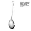 Stainless Steel Serving Spoon with Long Handle Polished Rust-Proof Deep Head Soup Rice Spoon Dishwasher Safe Utensil for Home Restaurant Buffet