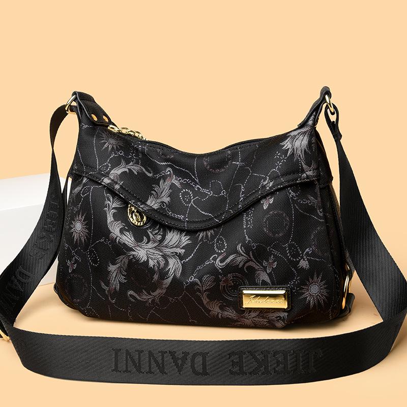 Damen 2025 Mode Vielseitige Umhängetasche - Großvolumige Bedruckte Mehrfachfach Stoff-Schultertasche
