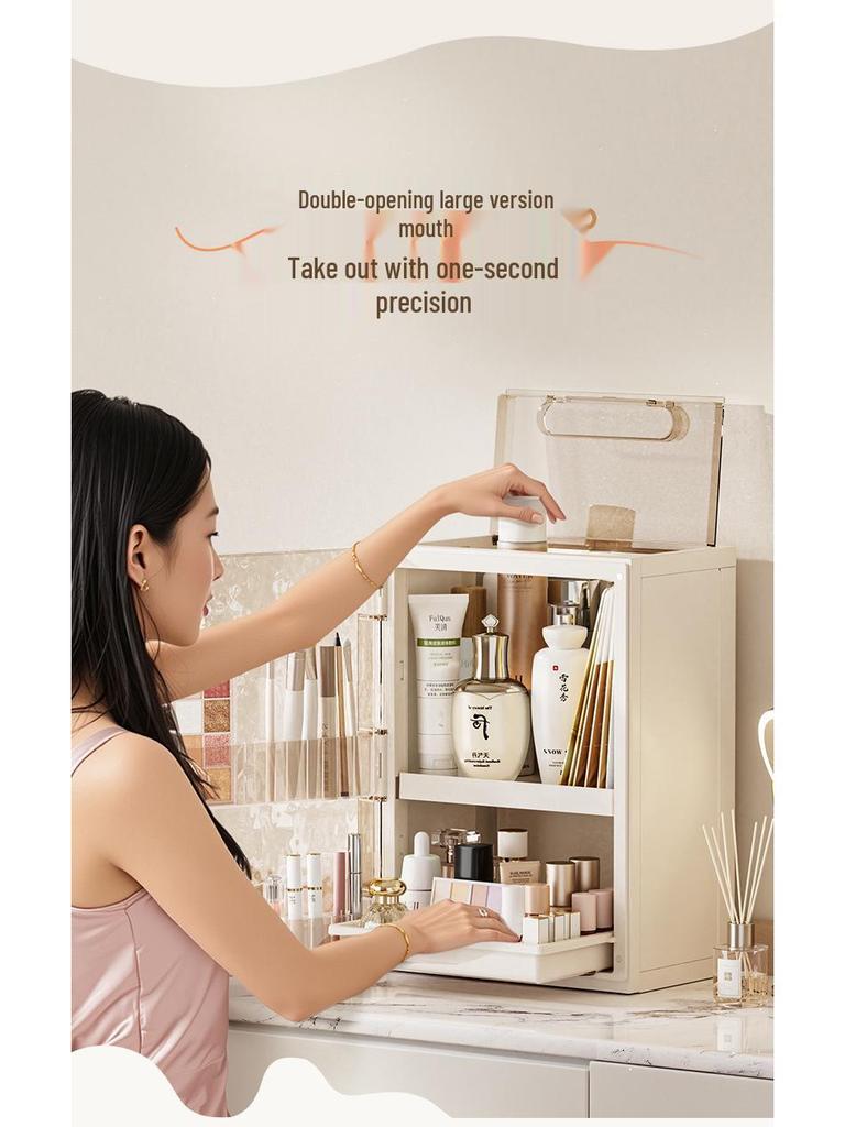 Haixing High-End Folding Cosmetic Storage Box - Lipstick & Makeup Organizer