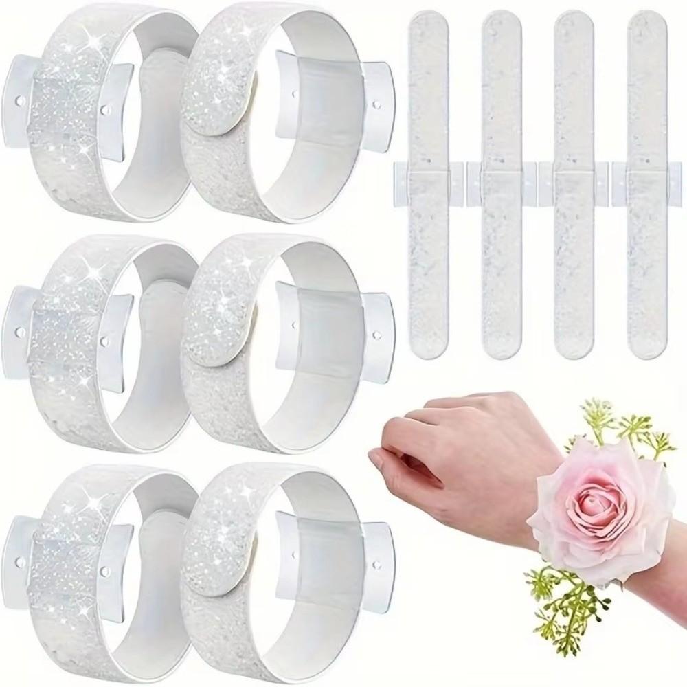 2pz Braccialetti Corsage da Polso Fai da Te Multiuso Corsage Polso Fascetta Floreale Fidanzamento