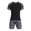 Men's Quick-Dry Summer Sports Set: Elastic T-Shirt & Breathable Vest for Outdoor Fitness and Running