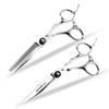 6 Inch Nimpson Black Jewel Double-Sided Sword, Hair Scissors, Barber Scissors, Flat Cut 8H