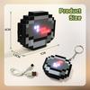 3D Pixel Compass Keyring Pixel Game Pendant Toy USB Rechargeable Portable Keychain Can Glow and Indicate Directions Best Gift